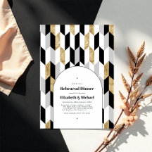 Dîner de répétition de Mariage géométrique moderne