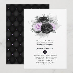 Invitation Dîner de répétition de mariage gothique