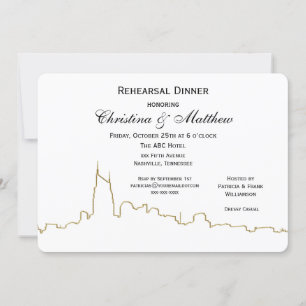 Invitation Dîner de répétition de Nashville Tenn Skyline