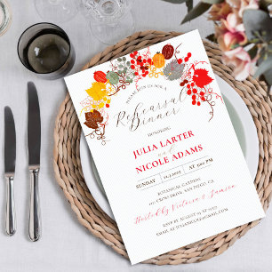 Invitation Dîner de répétition de raisins sucrés floraux fran