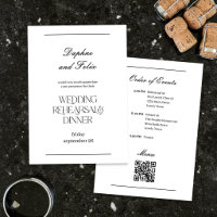 Dîner de répétition de script minimaliste élégant