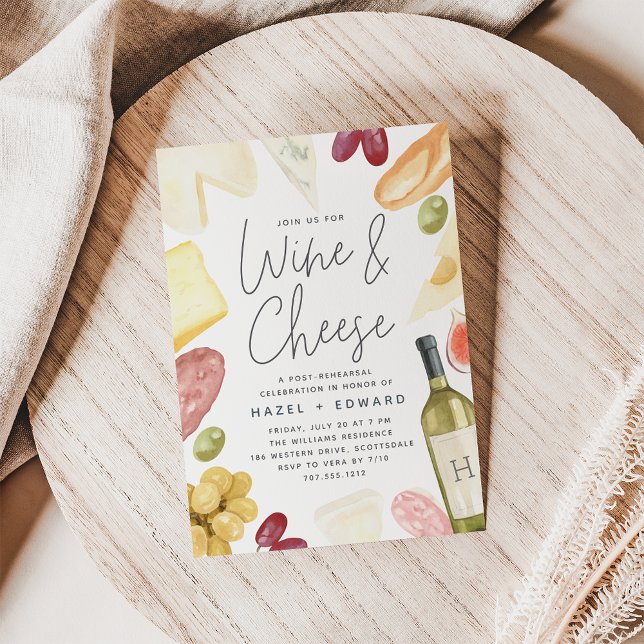 Invitation Dîner de répétition de vin et de fromage de charcu (Créateur téléchargé)