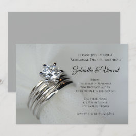 Invitation Dîner de répétition des anneaux mariages Invitatio