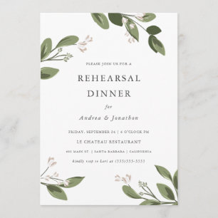 Invitation Dîner de répétition des ressorts roussants