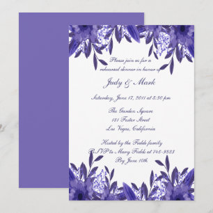 Invitation Dîner de répétition du feuillage bleu pourpre
