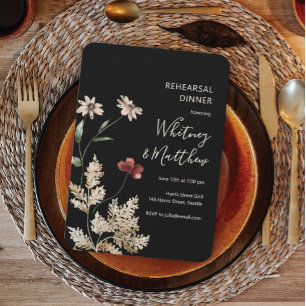 Invitation Dîner de répétition du jardin de Sedona avec photo