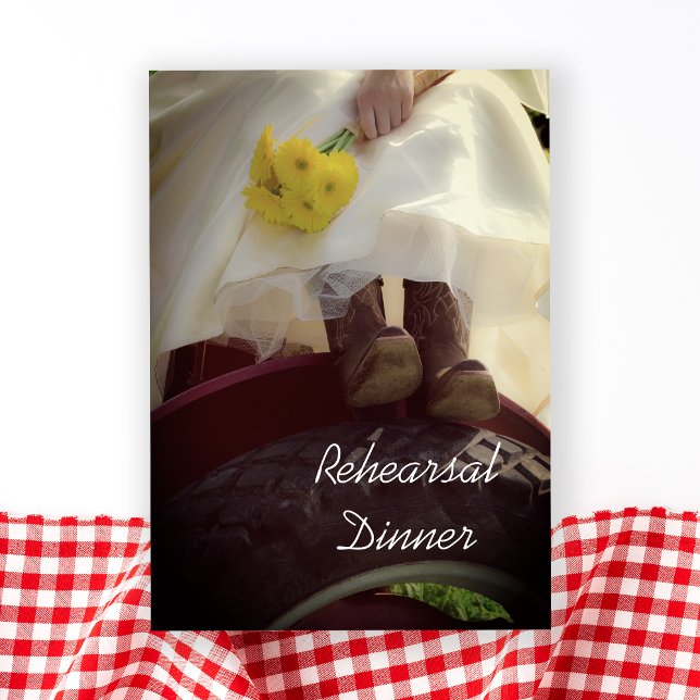 Invitation Dîner de répétition du Mariage de la ferme du trac (Créateur téléchargé)