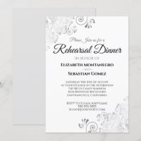 Dîner de répétition du Mariage Filigree Floral Arg