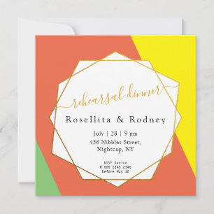 Invitation Dîner de répétition du Mariage numérique en été