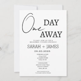 Invitation Dîner de répétition du minimaliste blanc