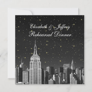 Invitation Dîner de répétition en étoile noire NYC ESB Skylin