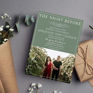 Invitation Dîner de répétition Floral Simplicity 1 Moderne Ve