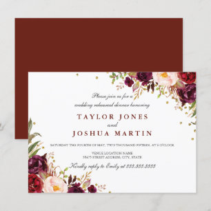 Invitation Dîner de répétition florale de Bourgogne