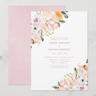 Invitation Dîner de répétition florale Pastel Hues