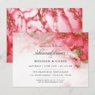 Invitation Dîner de répétition   Géographie d'aquarelle de co