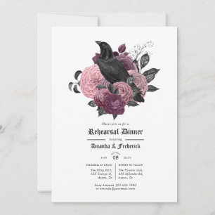 Invitation Dîner de répétition gothique Mauve Glam Vintage Ra
