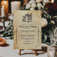 Dîner de répétition gothique Noir Argent