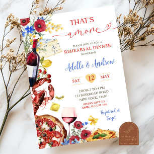 Invitation Dîner de répétition italien coloré été