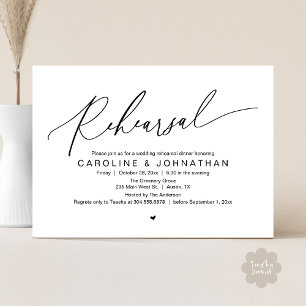 Invitation Dîner De Répétition, La Nuit Avant La Fête Du Mari