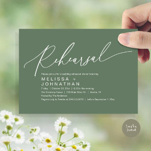 Invitation Dîner De Répétition, La Nuit Avant Le Mariage Dans