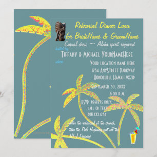 Invitation Dîner de répétition Luau
