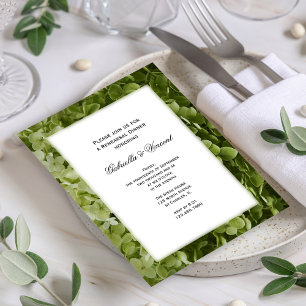 Invitation Dîner de répétition Mariage à fleurs d'Hydrangea v