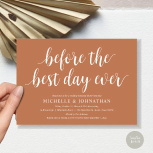 Invitation Dîner De Répétition mariage, Avant Le Meilleur Jou