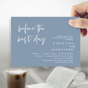 Invitation Dîner de répétition mariage, avant le meilleur jou