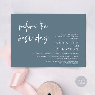 Invitation Dîner de répétition mariage, avant le meilleur jou