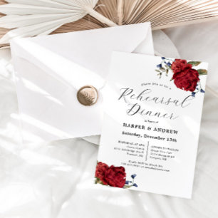 Invitation Dîner de répétition Mariage de la Marine Bourgogne