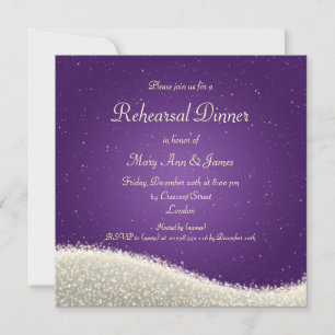 Invitation Dîner de répétition Mariage éblouissant les étince