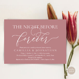 Invitation Dîner De Répétition mariage, La Nuit Avant Pour To