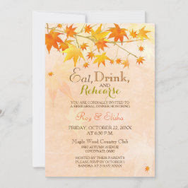 Invitation Dîner de répétition Mariage Maple Leaf