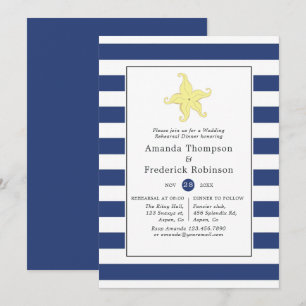 Invitation Dîner de répétition Mariage nautique