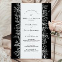 Dîner de répétition Mariage noir et blanc