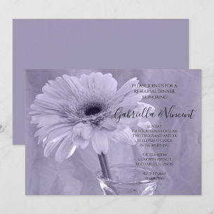 Invitation Dîner de répétition Mariage pâle pourpre teinté