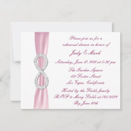 Invitation Dîner de répétition Mariage rose Infinity Invitati