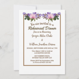 Invitation Dîner de répétition Mariage rose Magnolia