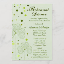 Dîner de répétition Mariage shamrock Pois 2
