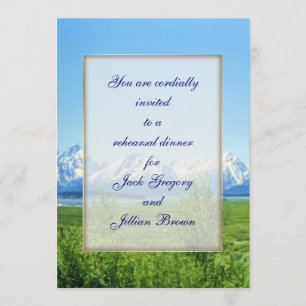 Invitation Dîner de répétition MARIAGE Spring Tetons Invitati