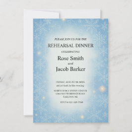 Invitation Dîner de répétition Mariage Winter Wonderland