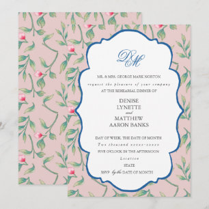 Invitation Dîner de répétition Mauve Chalk