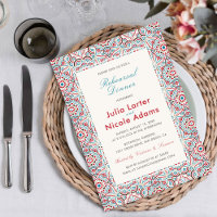 Dîner de répétition métallique géométrique scintil