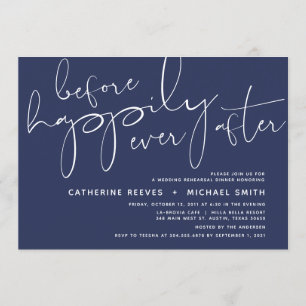 Invitation Dîner de répétition minimaliste des Mariages de sc