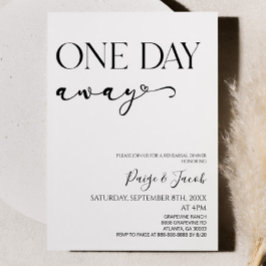 Invitation Dîner de répétition minimaliste d'un jour