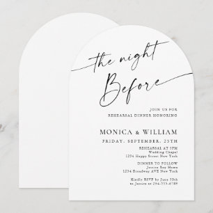 Invitation Dîner de répétition minimaliste élégant