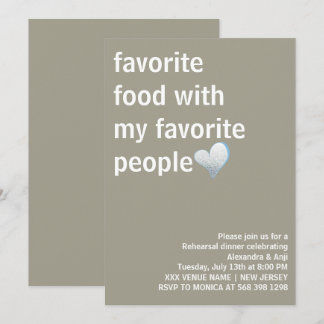 Invitation Dîner de répétition minimaliste moderne et élégant