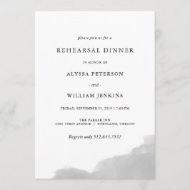 Invitation Dîner de répétition minimaliste moderne gris