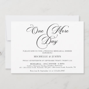 Invitation Dîner de répétition minimaliste moderne Invita