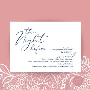 Invitation Dîner de répétition moderne la veille du mariage